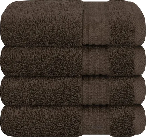Miniatura 73 de Cotton Paradise - Juego de 4 toallas de mano para baño, 100% algodón turco, toallas suaves y absorbentes para la cara, toallas de mano color gris