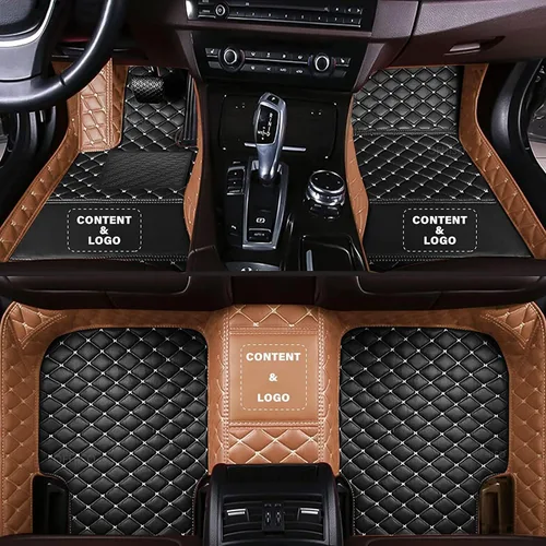 Miniatura 44 de Personaliza las alfombrillas de cuero de lujo de protección para todo tipo de clima para automóviles, SUV y camiones según el modelo automotriz beige