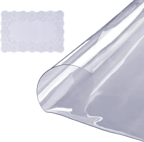 Miniatura 19 de VEVOR - Cubierta de mesa de plástico, 36 x 60 pulgadas, protector de mesa transparente de 1.5 mm de grosor, tapete de escritorio transparente