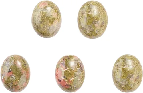 Miniatura 8 de LiQunSweet 50 piezas de piedras preciosas naturales de lapislázuli sin agujero, cuentas sueltas y encantadoras, cabujones ovalados con parte trasera