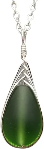Miniatura 50 de Yinahawaii Collar de cristal de mar hecho a mano, joyería hawaiana para mujer, collar de lágrima trenzada, joyería única de cristal de mar