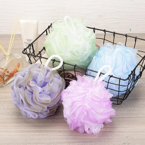 Miniatura 7 de Tbestmax 4 esponjas de baño de malla, exfoliantes, para todo el cuerpo, para la ducha, 60g/unidad - 4