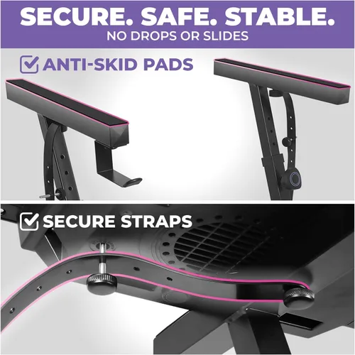 Miniatura 4 de Liquid Stands - Soporte para teclado con ruedas – Estilo Z ajustable y portátil, profesional, soporte resistente para piano digital en negro – Para