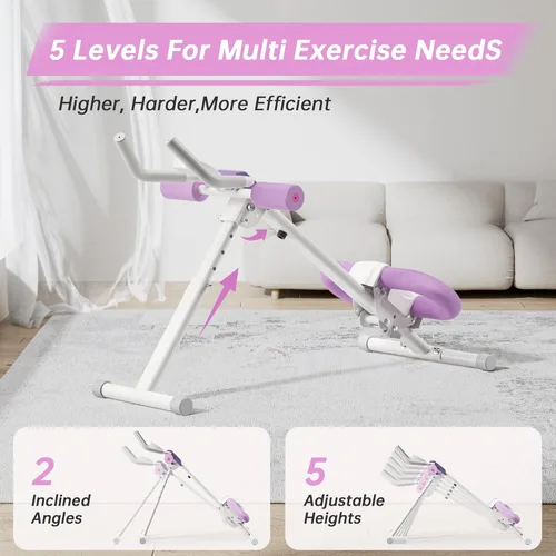 Miniatura 2 de Máquina Abdominal Seanleecore Equipo de Entrenamiento de Abdominales Ajustable para Gimnasio en Casa Equipo de Ejercicio de Abdominales con Monitor