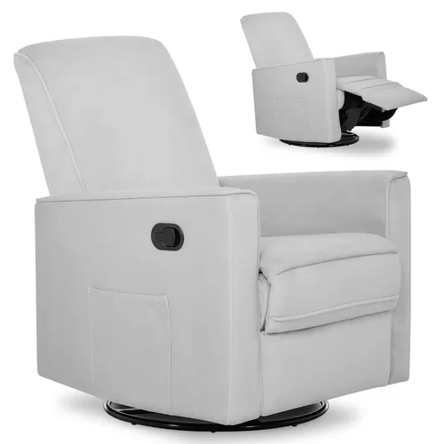 Miniatura 12 de Evolur Raleigh - Mecedora básica y sillón reclinable, color gris claro