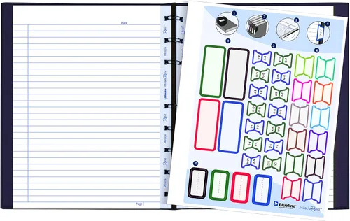 Miniatura 5 de Blueline MiracleBind - Cuaderno de 1 materia, regla media/universitaria, cubierta morada, (75) hojas de 9.25 x 7.25 pulgadas