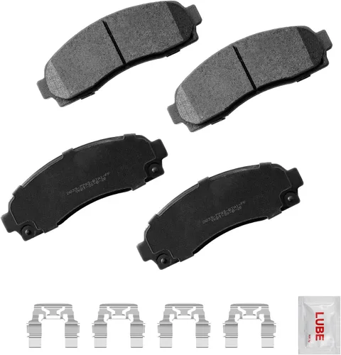 Kit de pastillas de freno de disco de cerámica delanteras de repuesto con herrajes para Ford Explorer 01-05 (Sport Trac/Sport), para Ford Ranger