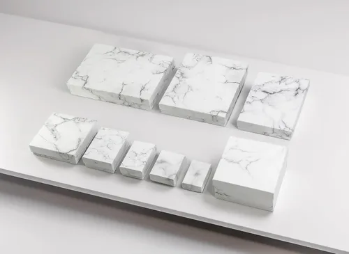 Miniatura 4 de TheDisplayGuys - Paquete de 25 cajas de regalo de cartón kraft #53 con relleno y tapa de algodón, color blanco mármol (5.4 x 3.9 x 1.0 pulgadas)