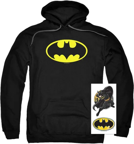 Miniatura 2 de Popfunk Sudadera clásica con capucha y calcomanías con logotipo clásico de Batman