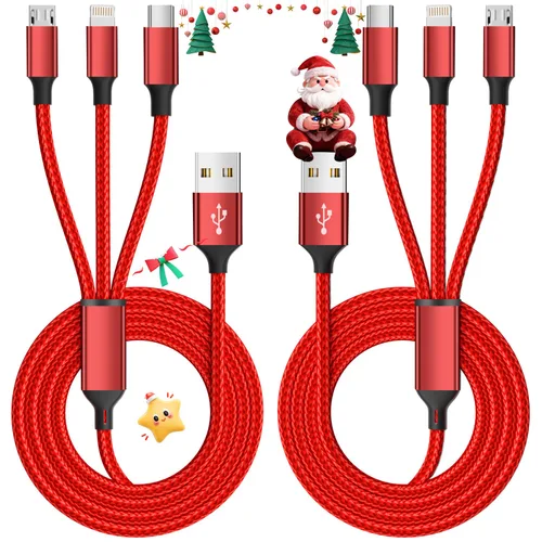 Miniatura 20 de Cable de carga múltiple USB C Splitter 1 paquete, cable de carga USB A/C a USB C, cable de carga dual tipo C, cable de carga múltiple 4 en 2 con 4