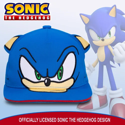Miniatura 3 de Accessory Supply Sonic The Hedgehog - Gorro de béisbol para niños con velcro ajustable en la espalda, gorra transpirable de algodón