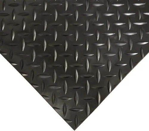 Miniatura 2 de Rollos de piso de goma de placa de diamante Rubber-Cal - 3 mm x 1.2 m x 0.3 m - Negro