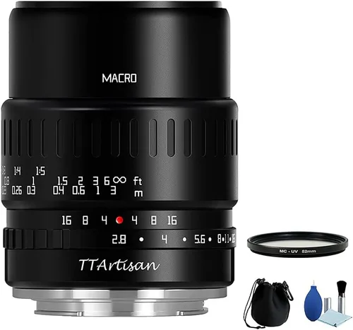 TTArtisan Lente macro de 1.575 in F2.8 APS-C Lente de cámara de enfoque manual de aumento 1:1 para Fuji Fujifilm X Mount Cámara XT10 XT20 XT3 XT30
