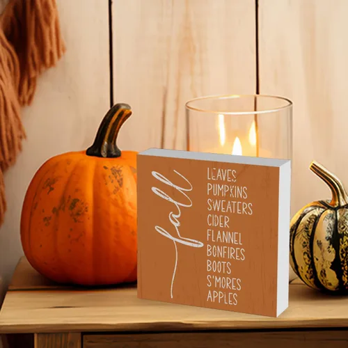 Miniatura 5 de WRSUNT Decoración de arte de otoño de granja, decoración de otoño para la oficina en casa, decoración de escritorio de otoño para baño, dormitorio