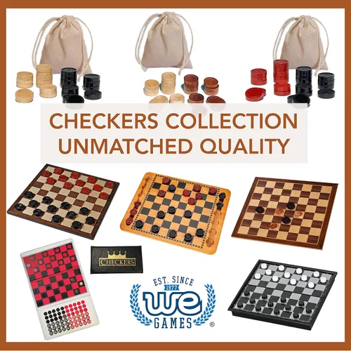 Miniatura 3 de WE Games Solo piezas de madera (1.06 pulgadas), juego de mesa de damas y piezas de backgammon, 24 crestas apilables teñidas naturales y negras