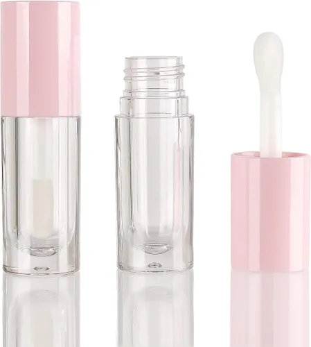 Miniatura 12 de COSIDEA 50pcs Vacío Negro 0.2 fl oz Big Doe Foot Wand Lip Gloss Tubes Round Chunky Lipgloss Tubes Contenedores al por mayor con cepillo grande grueso