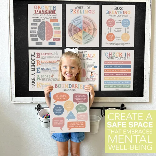 Miniatura 4 de Hadley Designs 9 pósteres de salud mental para el aula, consejero escolar, oficina, decoración de oficina, terapia de salud mental, carteles