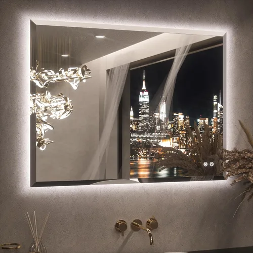 Miniatura 14 de Keonjinn - Espejo de 48x30 pulg retroiluminado LED para baño/tocador, luz de 3 colores ajustables blanca/cálida/natural, lúmenes altos, montaje