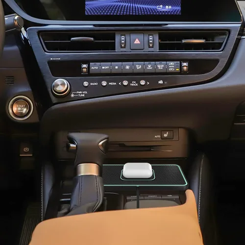 Miniatura 7 de Cargador inalámbrico para automóvil, cargador inalámbrico rápido para teléfono celular, antideslizante, alfombrilla de carga inalámbrica compatible
