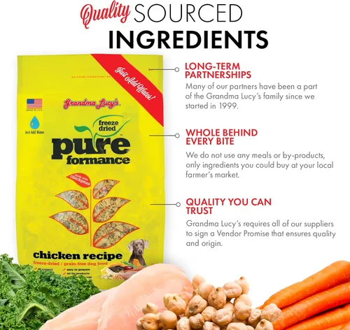 Miniatura 5 de GRANDMA LUCY'S 844211 Pureformance - Alimento de pollo sin granos para perros, 3 libras