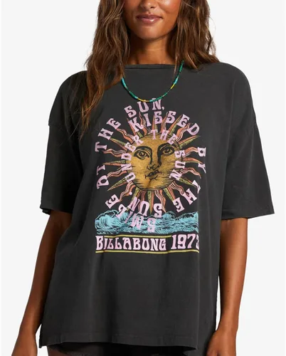 Miniatura 4 de Billabong Camiseta estampada de manga corta para mujer, Negro Sucio