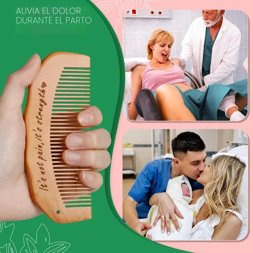 Miniatura 2 de Arrozon Peine de parto para mujeres, bolsa de hospital imprescindible para mamá embarazada, peine de trabajo de parto natural esencial para el parto