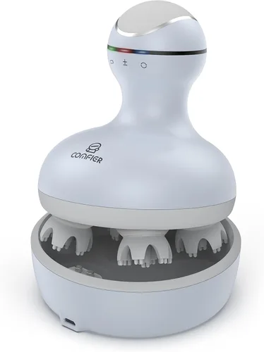Miniatura 13 de COMFIER Masajeador de cuero cabelludo inalámbrico con 3 modos de amasado, regalos, masaje de cabeza impermeable con 8 garras para limpieza profunda