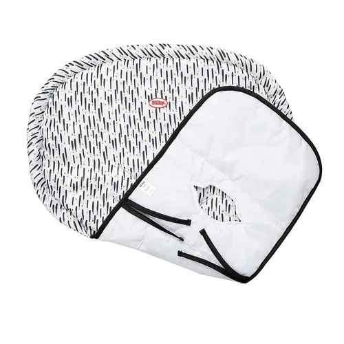 Miniatura 9 de Nuby Funda para silla alta para bebé, protege de derrames y migas, resistente al agua para una fácil limpieza, estampado de pinceladas
