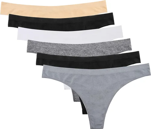 Miniatura 2 de Tangas sin costuras para mujer, paquete de 6 tangas de nailon y elastano