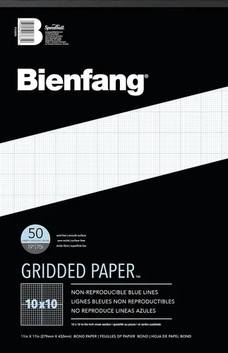 Miniatura 7 de Bienfang Bloc de papel de diseño cuadriculado, sección transversal de 8 x 8, 8.5 x 11 pulgadas, 50 hojas Sección transversal 8x8