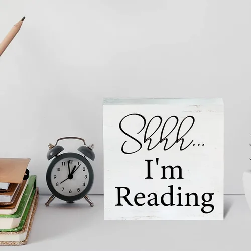 Miniatura 4 de Letrero de madera con texto en inglés «Farmhouse You Can't Buy Happiness But You Can Buy Books»
