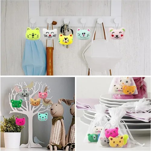 Miniatura 4 de XIPEGPA Juego de 50 juguetes de peluche de animales pequeños, llavero de juguete de peluche para recuerdos de fiesta, llavero adorno para bolsa