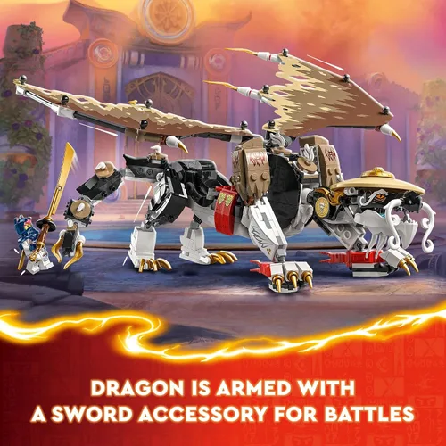 Miniatura 4 de LEGO NINJAGO - Figura de acción de Egalt The Master Dragon, juego de batalla de juguete de héroe con 5 minifiguras ninja para juego grupal