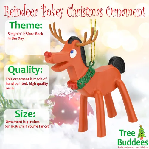 Miniatura 2 de Tree Buddees Rudolph Pokey - Adorno navideño de edición limitada, descontinuado
