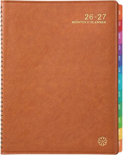 Agenda mensual 2026-2027 – Agenda de 18 meses 2026-2027 de julio de 2026 a diciembre de 2027, 8.86 x 11.4 pulgadas con pestañas recubiertas,