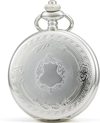 SEWOR Reloj de bolsillo de talla elegante vintage con cadena, viento mecánico de la mano
