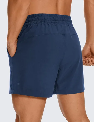 Miniatura 2 de CRZ YOGA Pantalones cortos de entrenamiento sin forro para hombre de 5 pulgadas, ligeros, de secado rápido, para correr, deportes, atletismo