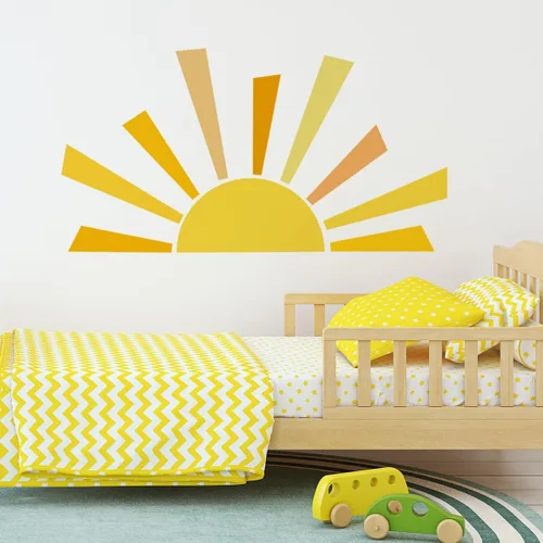 Miniatura 12 de 35.4 × 11.8 pulgadas, diseño de nubes de sol, mural de acuarela, vinilo moderno, extraíble, adhesivo para guardería, sala de juegos, sala de estar