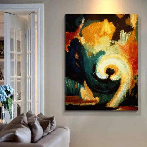 Miniatura 2 de Denzoer - Lienzo decorativo para pared, pintura abstracta, decoración de pared, pintura contemporánea con envoltura de galería, ilustraciones