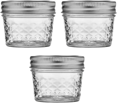 Miniatura 10 de Ball Frascos de Gelatina de Cristal Acolchado de Boca Ancha con Tapas y Bandas, Usados para Enlatado, Encurtido, Jugo, Mermelada, Gelatina