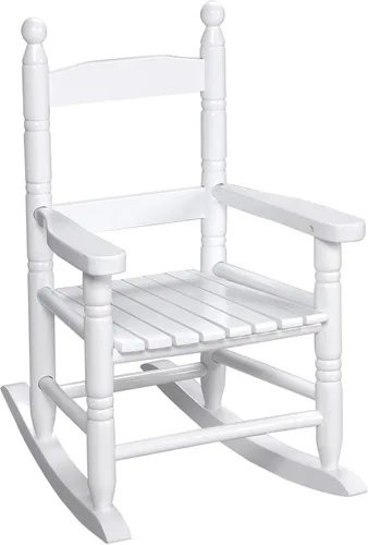 Miniatura 4 de Sillas Mecedoras para Niños de Gift Mark - Sillas de Madera Hechas a Mano para Niños y Niñas - Asientos Clásicos de Doble Listón para Niños - Cereza
