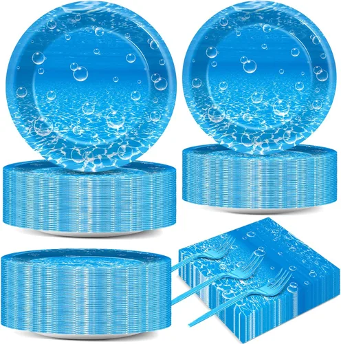 Miniatura 8 de 200 piezas de platos para fiesta de los 90, servilletas, juego de vajilla de CD mix de los 90 para decoración de fiesta temática retro de los 90
