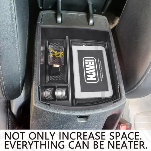 Miniatura 4 de HGWEI Organizador de consola central compatible con Hyundai Kona 2018 2019 2020 2021 2022 2023, accesorios interiores, caja de almacenamiento