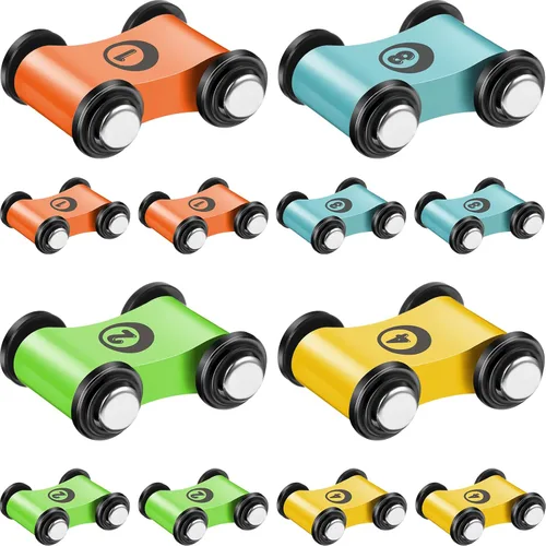 12 piezas de mini rampa de madera para autos de juguete de pista de carreras para autos de repuesto de pista de carreras, mayores de 6 años, regalo