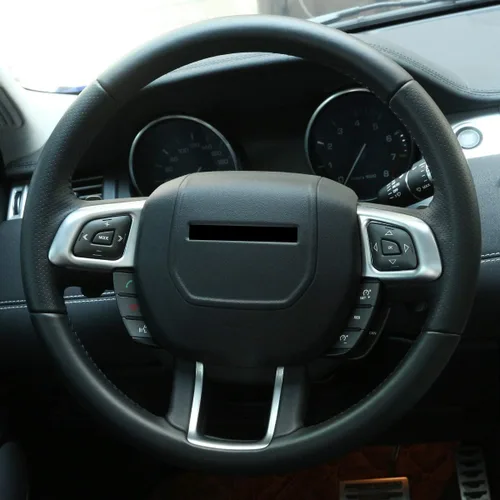 Miniatura 3 de Cubierta de interruptor de botón de volante de coche ABS cromado para Land Rover Range Rover Evoque 2012-2017