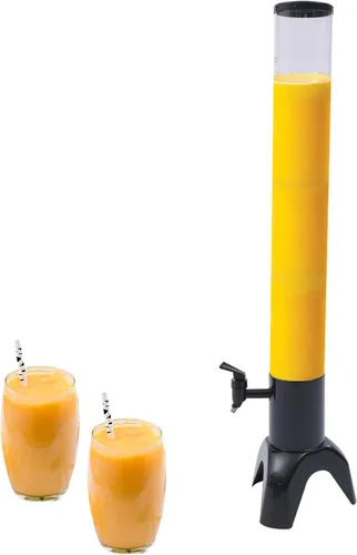 Dispensador de bebidas en torre de cerveza, dispensador de bebidas de 3L/102 onzas con tubo de hielo extraíble, dispensador de torre de cerveza de