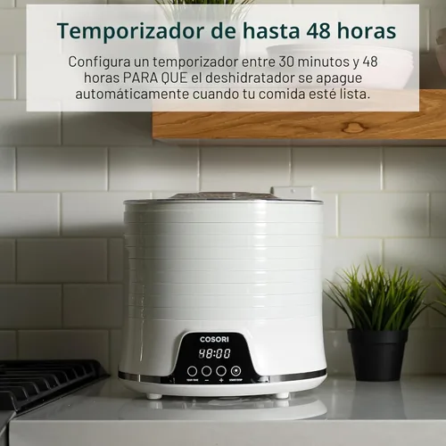 Miniatura 5 de COSORI Máquina deshidratadora de alimentos para carne seca, 5 bandejas con control de temperatura de 165 °F y temporizador de 48 horas, secadora