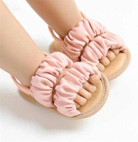 Miniatura 2 de Timatego Sandalias de verano para bebés y niñas con suela suave de flores, zapatos de vestir para cuna, recién nacidos, para recién nacidos