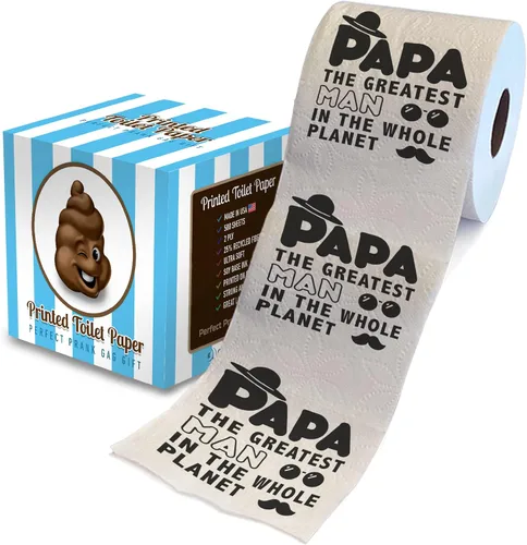 Miniatura 9 de Printed TP Rollo de papel higiénico con estampado de dibujos animados para el Día del Padre, divertido regalo de broma, regalos lindos para papá