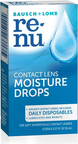 Miniatura 5 de Renu Gotas lubricantes para los ojos, gotas rehumectantes para lentes de contacto, rehidrata lentes suaves y desechables, calma e hidrata los ojos